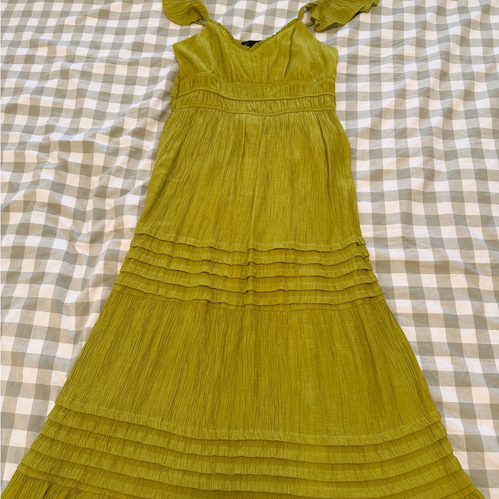 Elegant Olive Maxi Dress